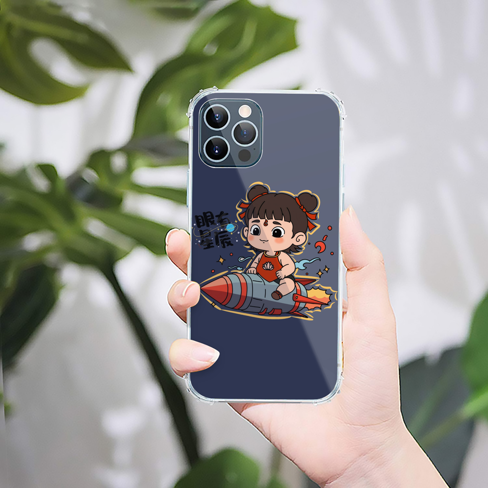 （画像用） Ne Zha 2 ナタ 魔童の大暴れ 【iPhone 12シリーズ対応】透明スマホケース（クリアソフトケース）
